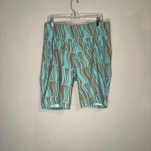 NWT ID Ideology Plus Size Compression Geo-Print 10"‎ Bike Shorts